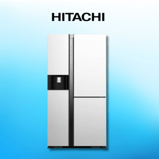 HITACHI ตู้เย็น side by side ขนาด 20.1 คิว รุ่น RMX600GVTH1 MGW สีขาว