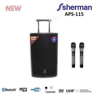 Sherman ลำโพงล้อลากอเนกประสงค์ รุ่น APS-115 สีดำ