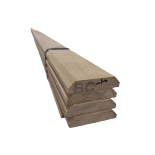 GREAT WOOD ฝ้าระแนงไม้ ไม้ยางพาราจ๊อยส์ BC (1x5) 1/2x3x250ซม.