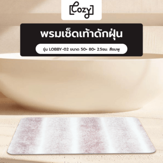 COZY พรมเช็ดเท้าขนนุ่ม รุ่น LOBBY-02 ขนาด 50× 80× 2.5ซม. สีชมพู