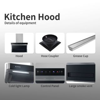 KOCH KITCHEN เครื่องดูดควันติดผนัง 90 ซม. ANESSA สีเงิน