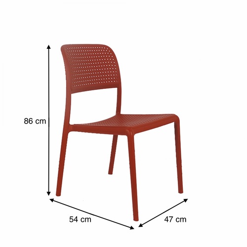 Pulito เก้าอี้พลาสติก PP-695-R05 ขนาด 57x48.7x86ซม. สีแดง