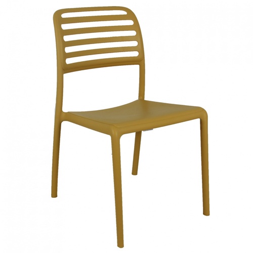 Pulito  เก้าอี้พลาสติก  ขนาด 57x48.7x86ซม.  PP-695-2-Y03 สีเหลือง