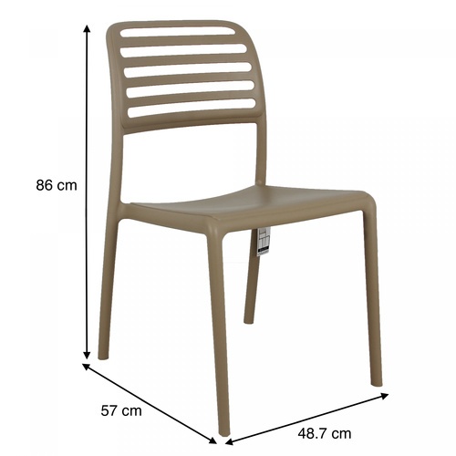 Pulito เก้าอี้พลาสติก PP-695-2-GR03 ขนาด 57x48.7x86ซม.สีเบจ