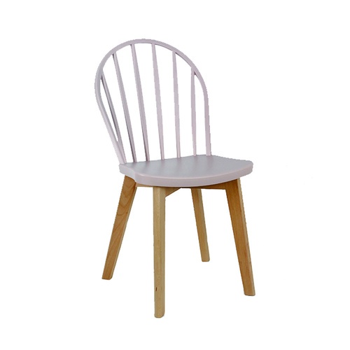 Pulito เก้าอี้พลาสติกขาไม้ ขนาด 52.5x47x91.5ซม. PP-698A-PK02 สีชมพู