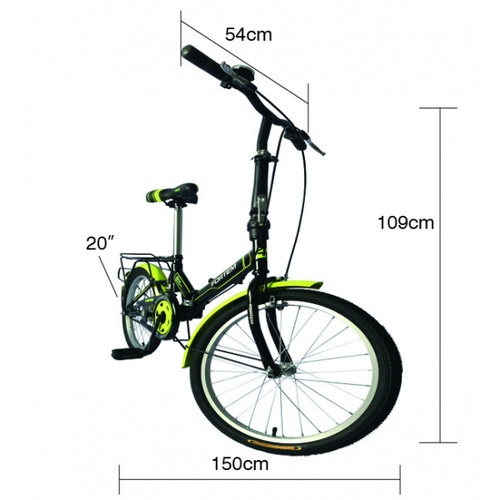 FORTEM จักรยาน 20 นิ้ว  6 สปีด พับได้ รุ่น 4FB-2002-Y สีเหลือง