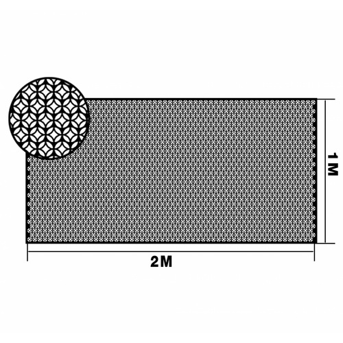 ปืนใหญ่  แผ่นเหล็กฉลุลวดลาย ขนาด 100x200 ซม. รุ่น STDC003 สีดำ