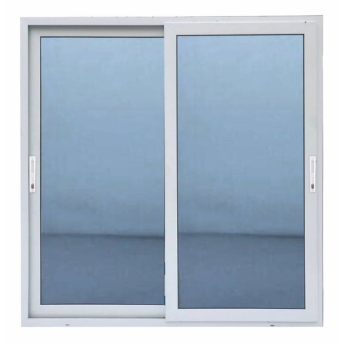 WELLINGTAN ประตูไวนิล บานเลื่อน SS (กระจกสีฟ้าสะท้อนแสง) RBD002 200x205ซม. สีขาว พร้อมมุ้ง