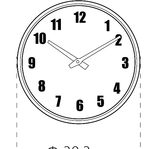 นาฬิกาติดผนัง รุ่น  BE2648 ขนาด 30.3×30.3×5 ซม. สีเทา