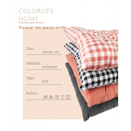 COZY เบาะรองนั่งสี่เหลี่ยม ขนาด 40×40×5ซม. รุ่น CX03 สีชมพู