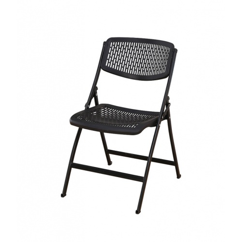 Delicato เก้าอี้พลาสติกพับได้   ขนาด 47.5×58×85ซม.  9017-A สีดำ