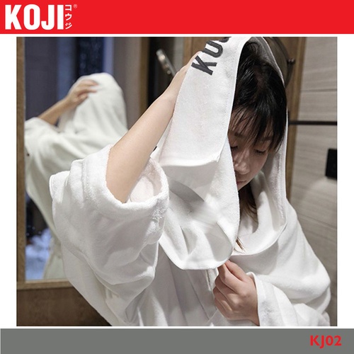 KOJI  ผ้าเช็ดหน้า ขนาด 35×75×0.4ซม.รุ่น KJ02 สีเทาเข้ม