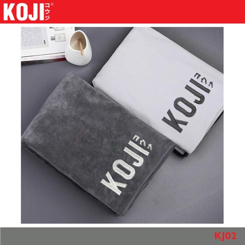 KOJI  ผ้าเช็ดหน้า ขนาด 35×75×0.4ซม.รุ่น KJ02 สีเทาเข้ม