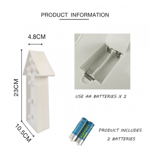 COZY LEDไฟตกแต่งรูปลูกศรชี้ ขนาด 10.5×23×4.8 ซม.  รุ่น FM25 สีขาว