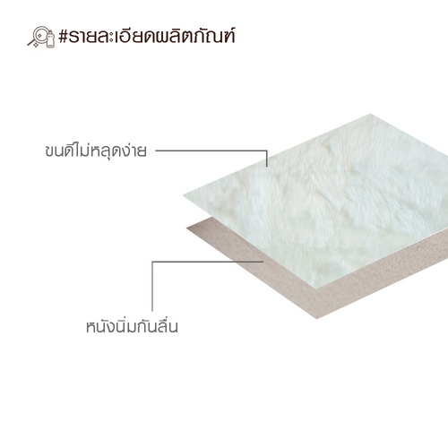 COZY พรมปูพื้นขนมิ้ง รุ่น CARA-WH ขนาด 100x150x5ซม. สีขาว