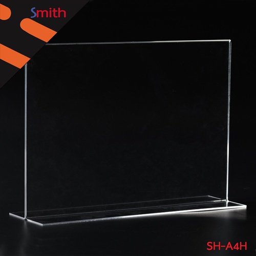 SMITH ป้ายอะคริลิคเอ4 T-Shape แนวนอน รุ่น SH-A4H ขนาด 21x30.1x9cm