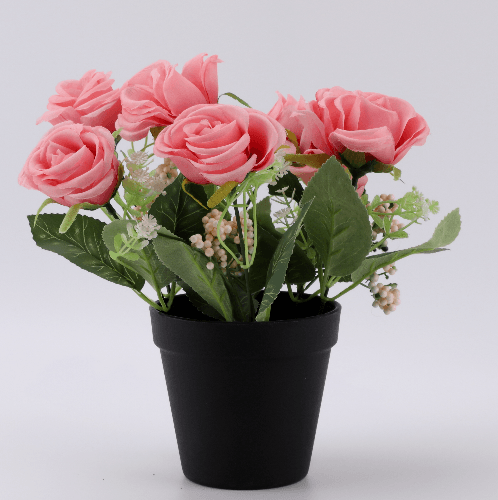 ดอกกุหลาบเทียม สีชมพู XJLRD-08-2