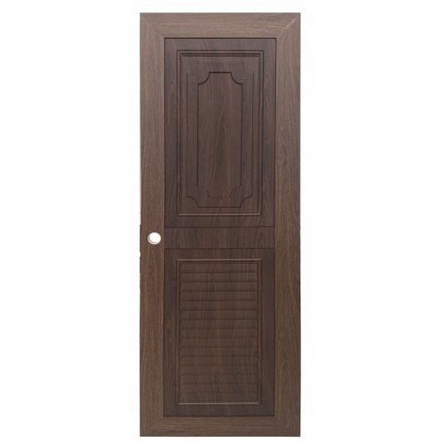 WELLINGTAN ประตู ABS ลูกฟักพร้อมเกล็ดระบายอากาศ ABS-A12-04 70x200ซม. Dark Brown