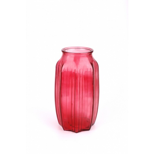 COZY แจกันแก้ว ขนาด 10x22.5 ซม.รุ่น Faris-R สีแดง