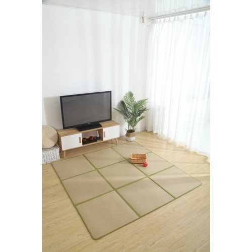 เสื่อพับหวาย Tatami  180x180ซ.ม. สีน้ำตาลอ่อน