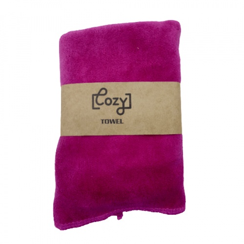 COZY ผ้าขนหนูไมโครไฟเบอร์ ขนาด 30x30ซม.  BQ014-FUS  สีชมพู