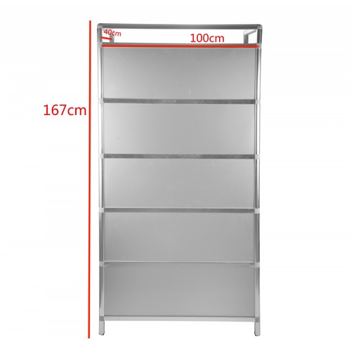 CLOSE ตู้อเนกประสงค์ 100x42x170ซม. สีเงิน ALLU