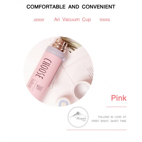 LAMAYON กระบอกน้ำเก็บอุณหภูมิ ARI รุ่น CP09 450ML สีชมพู