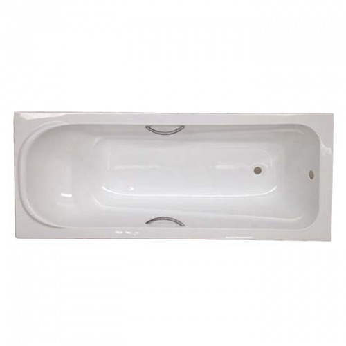Verno อ่างอาบน้ำแบบก่อ มีมือจับ พร้อมสะดืออ่างและท่อน้ำทิ้ง รุ่น Mamba1027 ขนาด 170x75x40 ซม.