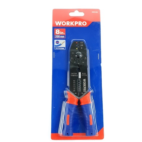 WORKPRO คีมตัด/ย้ำสายไฟ รุ่น W091002 200มม.