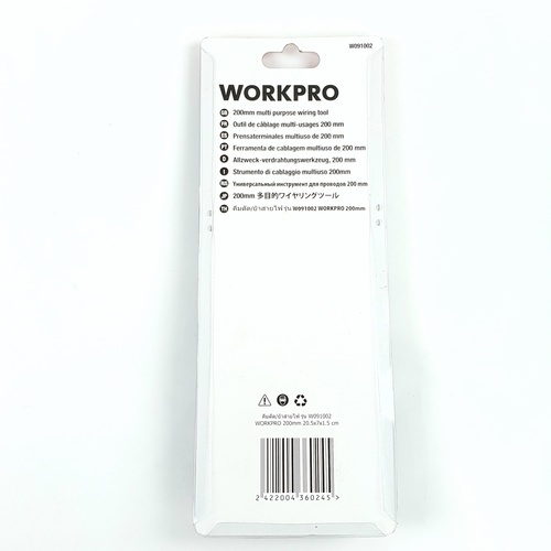 WORKPRO คีมตัด/ย้ำสายไฟ รุ่น W091002 200มม.