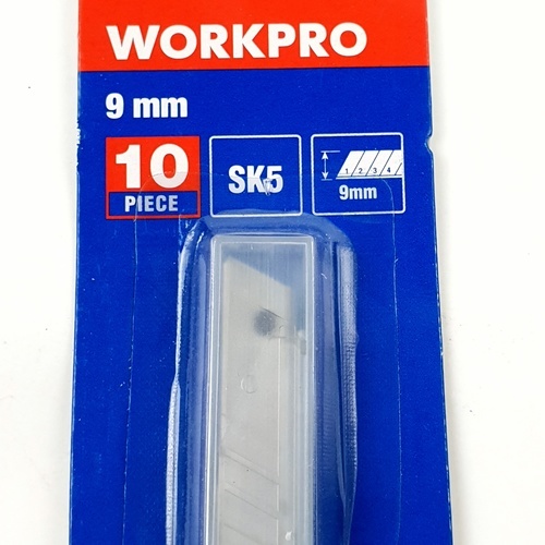 WORKPRO ใบมีดคัตเตอร์ 9mm (10ชิ้น/แพ็ค) รุ่น W012003