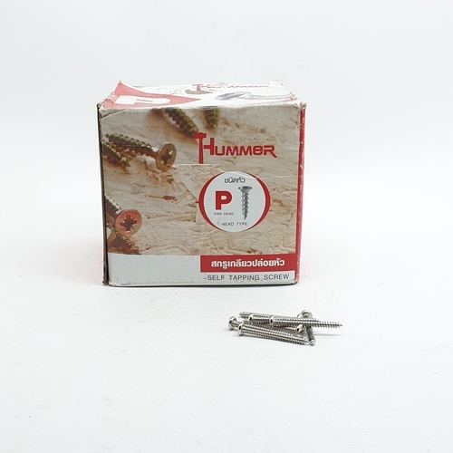 HUMMER สกรูเกลียวปล่อยหัว P-HM7112 ขนาด 7x1-1/2 (1000ตัว/กล่อง)