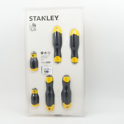 STANLEY ไขควง 6ตัว/ชุด พร้อมไขควงลองไฟ รุ่น 92-002