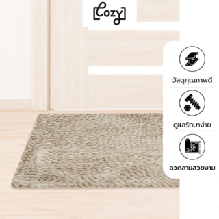 COZY พรมเช็ดเท้า 50x80x2ซม. รุ่น JS04 สีเบจ