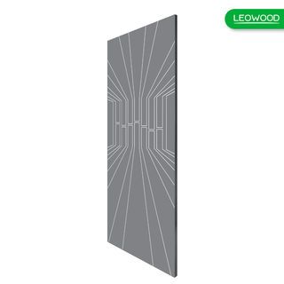 LEOWOOD ประตู iDoor Premium Dsign IPP078 พิมพ์ลาย 07 80x200cm. PLATINUM GREY