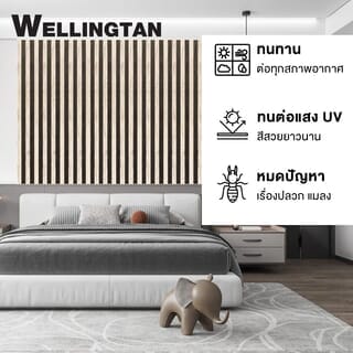 WELLINGTAN อลูมิเนียมอเนกประสงค์ ผิวเสมือนจริง หน้ากว้าง 2นิ้ว ยาว4เมตร รุ่น ALU4-2T05 White Beech