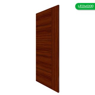 LEOWOOD ประตูปิดผิวเมลามีน iDoor รุ่น S4-06 ขนาด 80x200 ซม. สีมะฮอกกานี