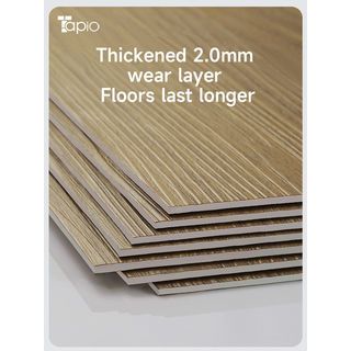 Tapio กระเบื้องยาง Dryback 152.4x914.4x2มม. รุ่น EKC004 Middle Oak สีไม้โอ๊ค (16แผ่น/2.23ตร.ม.) A.