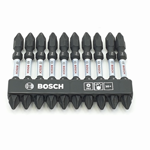 BOSCH ดอกไขควงกระแทก สีดำ PH 2- 65 มม.  (10 ดอก/แผง)