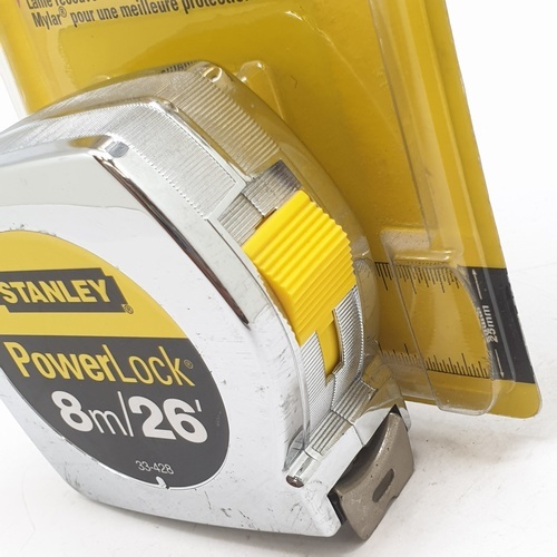 STANLEY ตลับเมตร 8 เมตร รุ่น POWERLOCK 8M 33-428