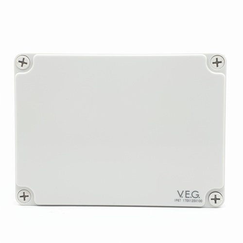 V.E.G. กล่องกันน้ำพลาสติก รุ่น THE-14 175x175x100mm. สีเทา