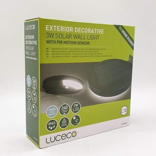 LUCECO ไฟ LED ผนังโซล่าร์เซลล์ 3W รุ่น LEXSDW30G6-GH