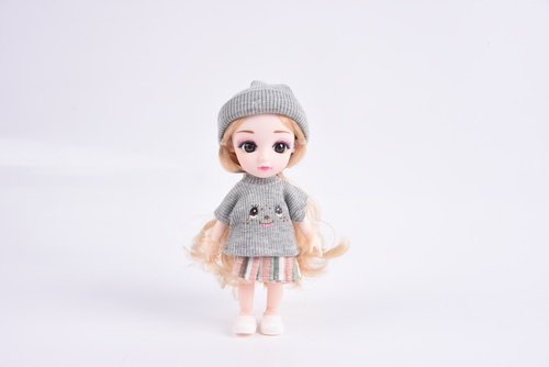 TOYS ของเล่นตุ๊กตาเด็กผู้หญิงชุดกันหนาวน่ารัก 6นิ้ว แพ็ค4ตัว#68076 ขนาด 46x6x26ซม.