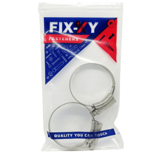 FIX-XY คลิปรัดแตนเลส 18-38mm(13/16”-1.1/2”) 2ชิ้น/แพ็ค