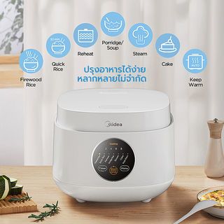 MIDEA หม้อหุงข้าวหน้าจอดิจิตอล ขนาด 1 ลิตร รุ่น MB-FB30M161W สีขาว