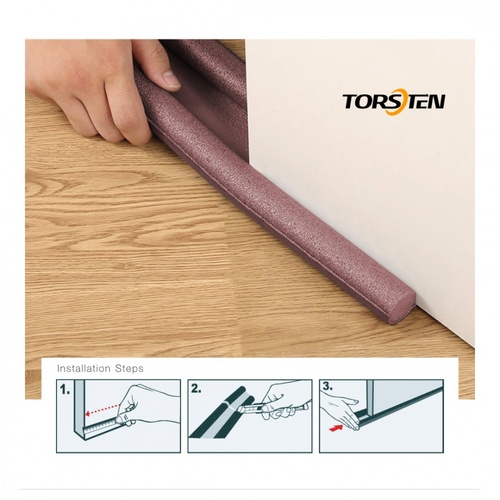 TORSTEN เส้นกันแมลง แบบครอบประตูด้านล่าง รุ่น KZT050-BN 90ซม. สีน้ำตาล