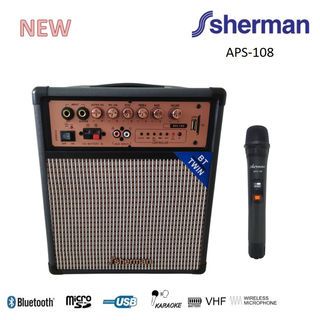 Sherman ลำโพงอเนกประสงค์ 25 วัตต์ รุ่น APS-108 สีดำ