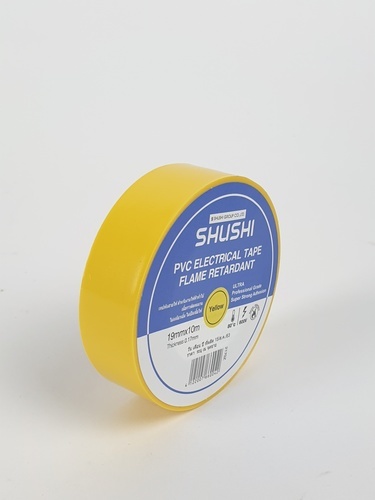 SHUSHI เทปพันสายไฟทั่วไป ¾” 0.17mm ยาว 10m รุ่น 2170Z-104 yellow