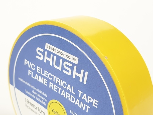 SHUSHI เทปพันสายไฟทั่วไป ¾” 0.17mm ยาว 10m รุ่น 2170Z-104 yellow