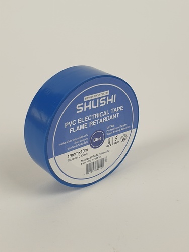 SHUSHIเทปพันสายไฟทั่วไป (รุ่นประหยัด) ¾” 0.13mmยาว 10m รุ่น 2130Z-105 blue